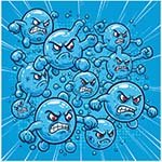 Sodium chloride lattice.